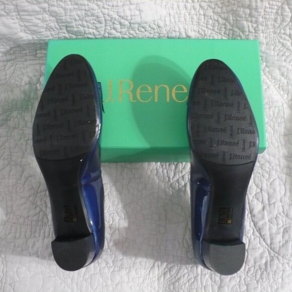 NWB J.Renee Navy Blue Heels with Bow - Picture 8 of 9
